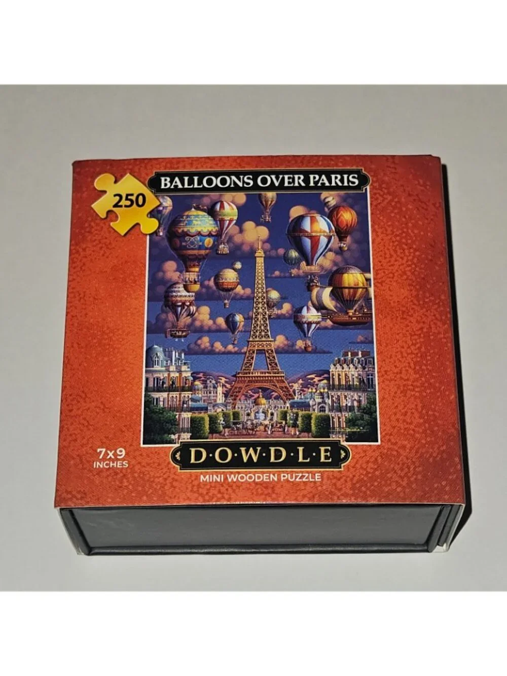 2 Dowdle Mini Wooden Jigsaw Puzzle Lot London Balloons Paris 250 Pieces Complete